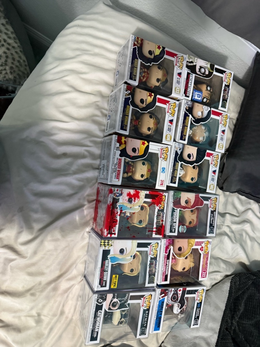 Funko Pop Vinyl Mixed Character Set - White, Red, Black, Blue